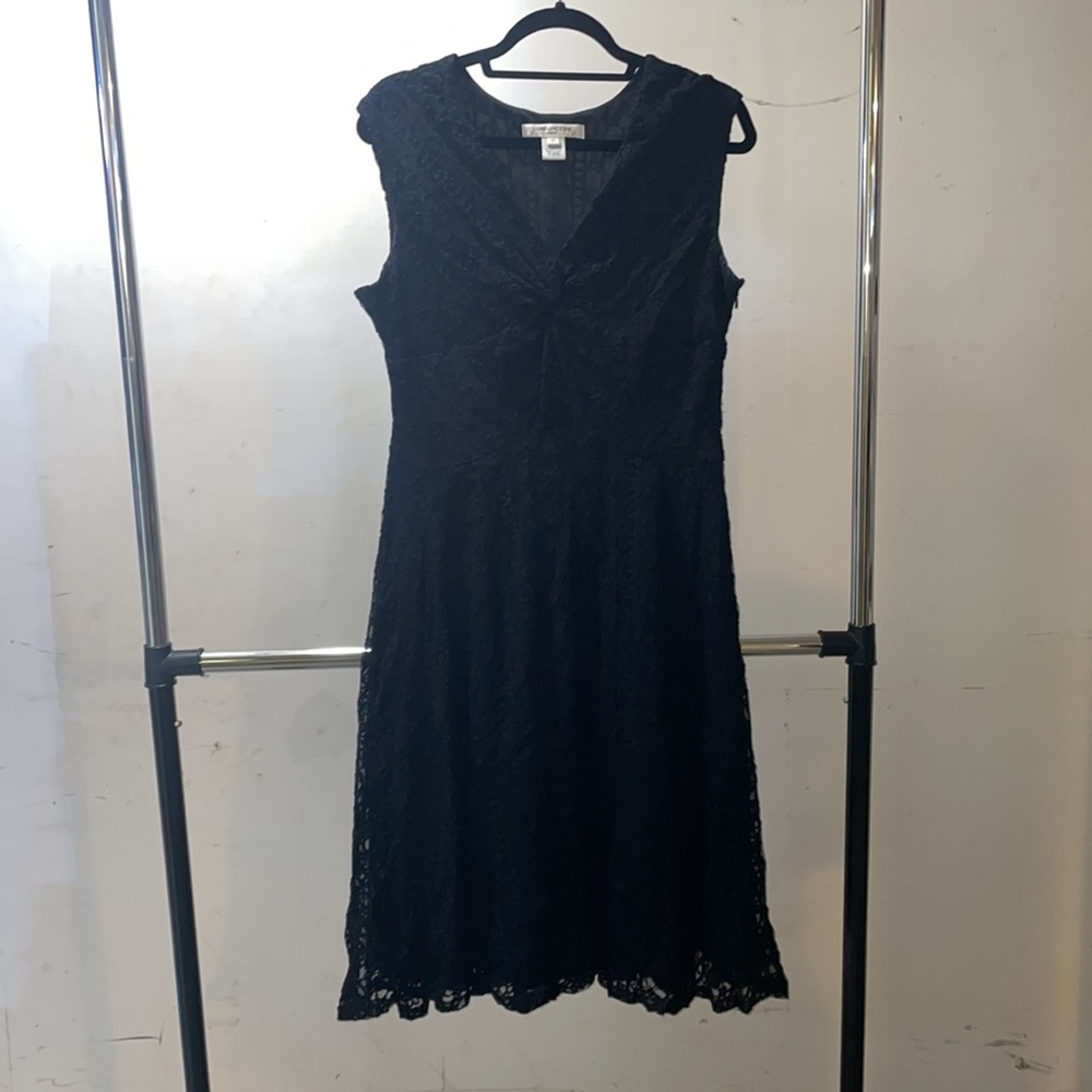 Evan Picone Black Lace Dress